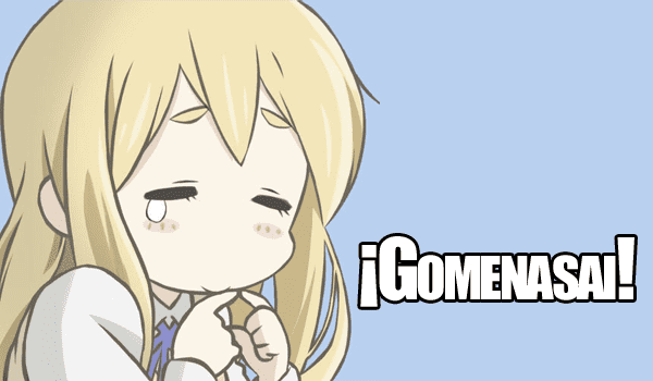 Anime girl saying gomen nasai or sorry
